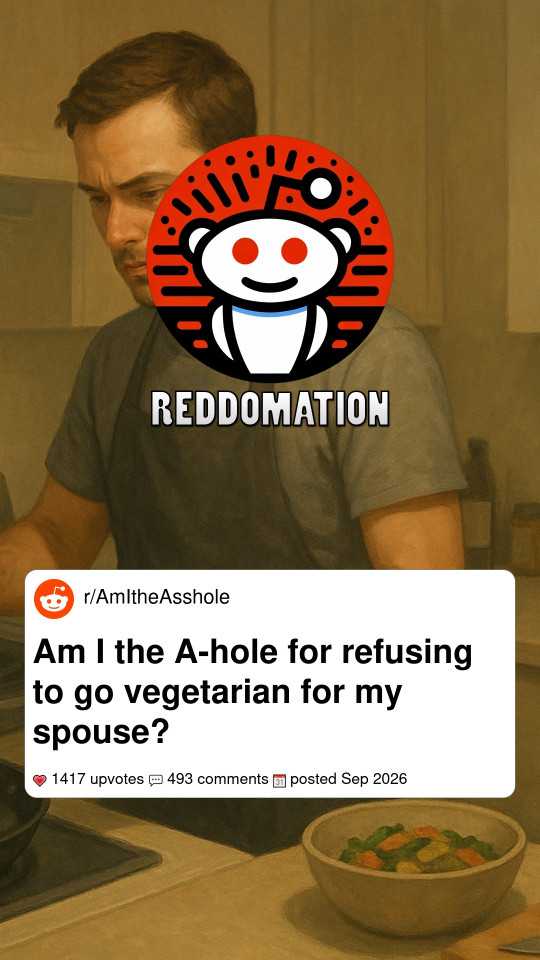 Am I the A-hole for refusing to go vegetarian for my spouse?