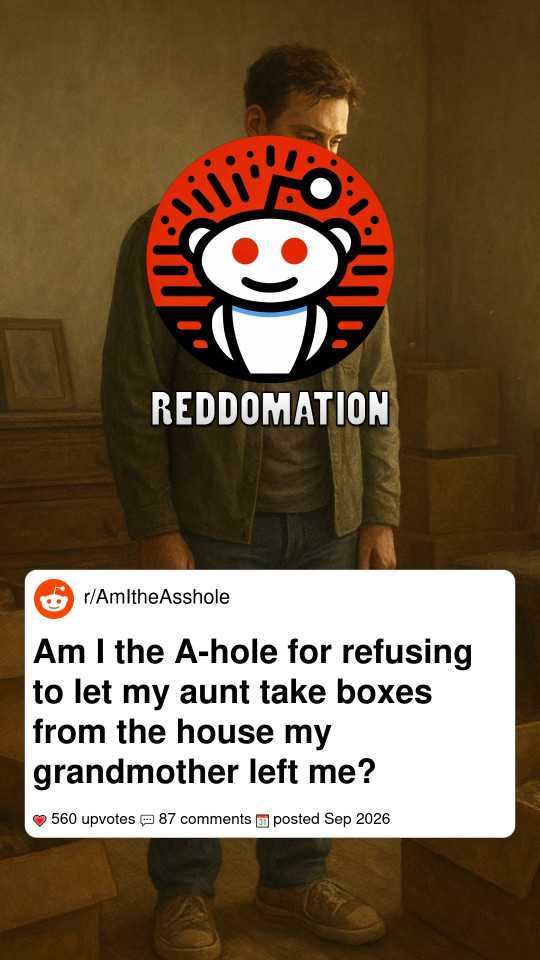 Am I the A-hole for refusing to let my aunt take boxes from the house my grandmother left me?