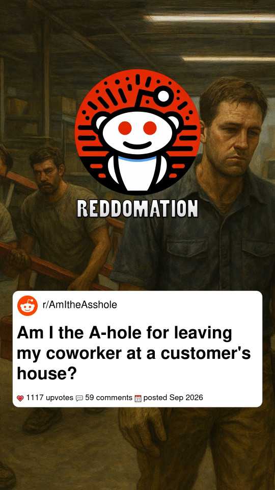 Am I the A-hole for leaving my coworker at a customer's house?