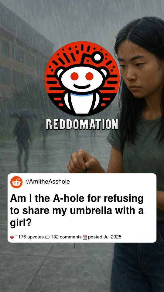 Am I the A-hole for refusing to share my umbrella with a girl?