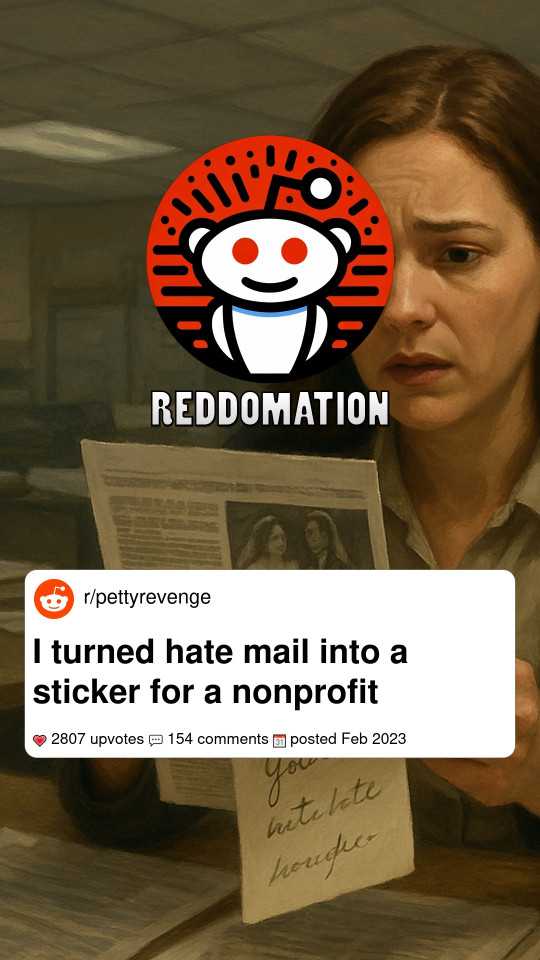I turned hate mail into a sticker for a nonprofit
