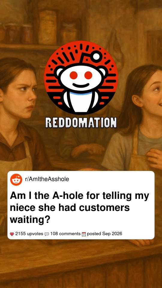 Am I the A-hole for telling my niece she had customers waiting?