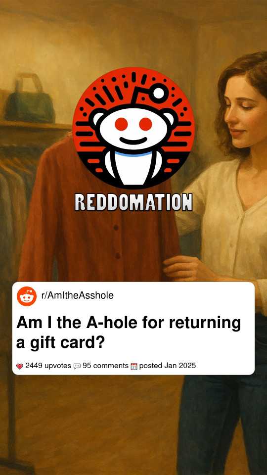 Am I the A-hole for returning a gift card?