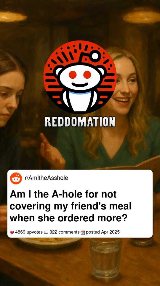 Am I the A-hole for not covering my friend's meal when she ordered more?