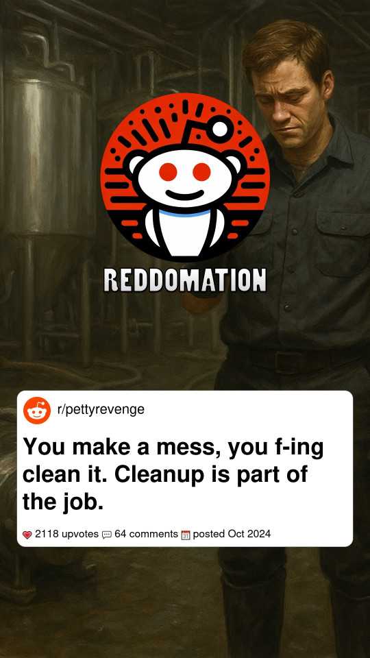 You make a mess, you f-ing clean it. Cleanup is part of the job.