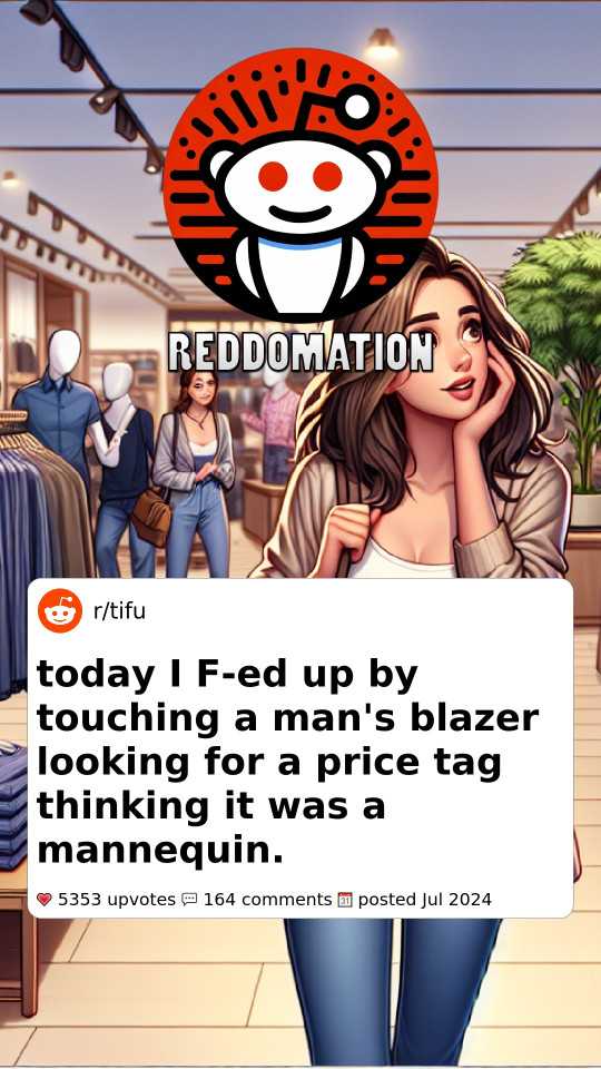 TIFU by touching a man's blazer looking for a price tag thinking it was a mannequin.