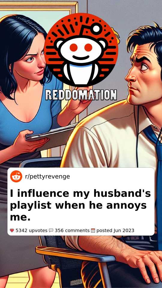 I influence my husband's playlist when he annoys me.