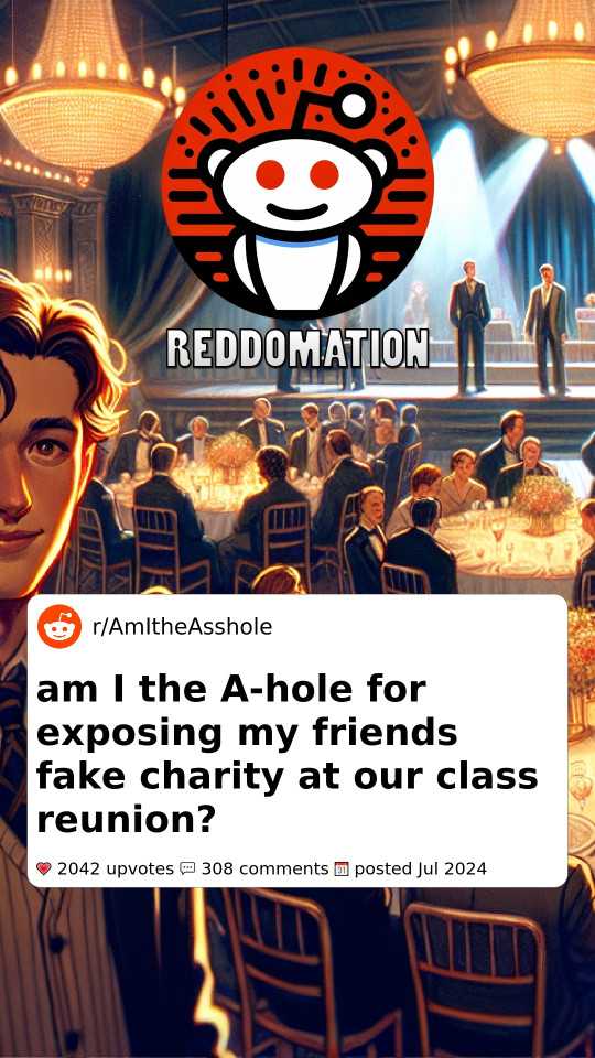 AITA for exposing my friends fake charity at our class reunion?