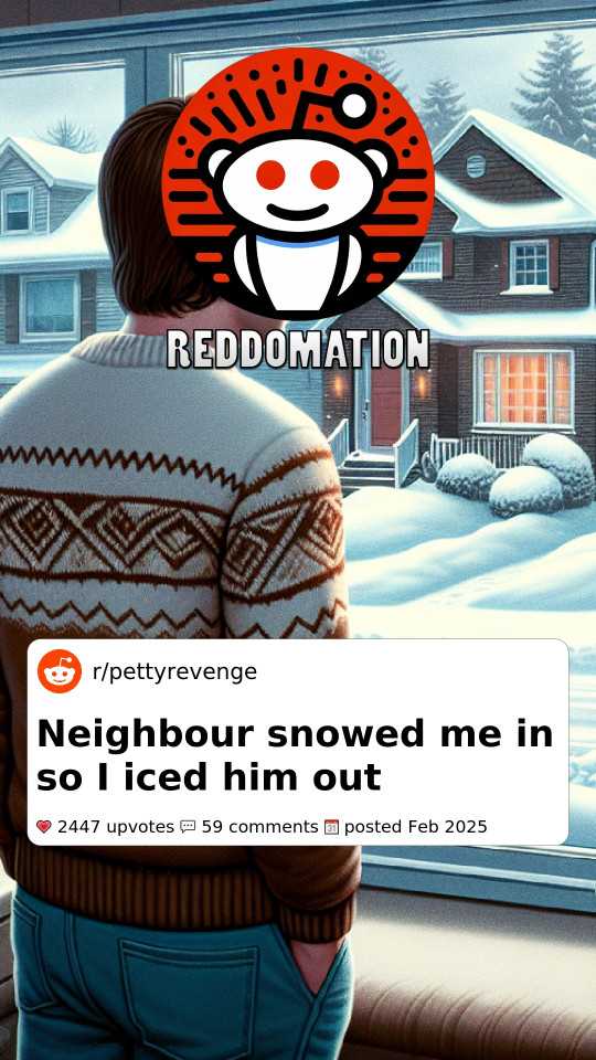 Neighbour snowed me in so I iced him out