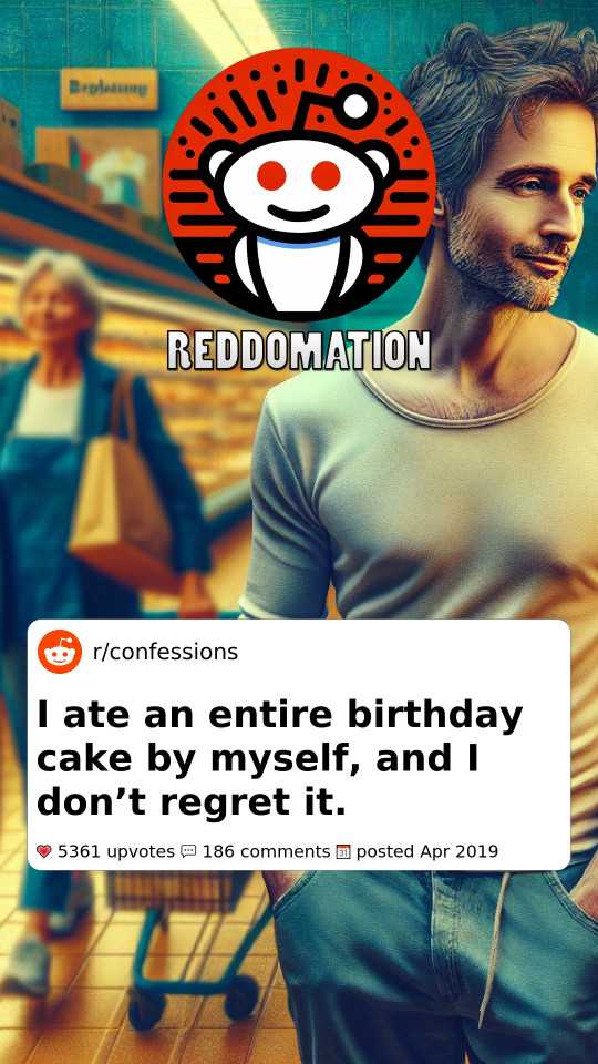 I ate an entire birthday cake by myself, and I don’t regret it.