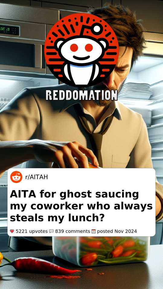 AITA for ghost saucing my coworker who always steals my lunch?