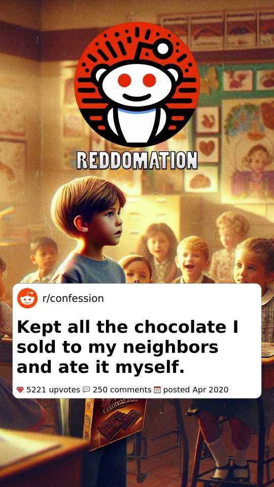 Kept all the chocolate I sold to my neighbors and ate it myself.