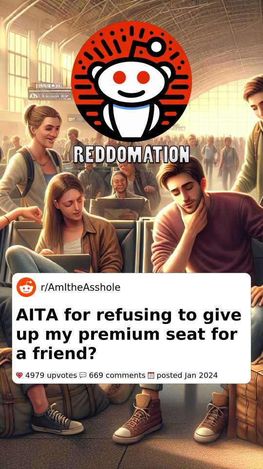 AITA for refusing to give up my premium seat for a friend?