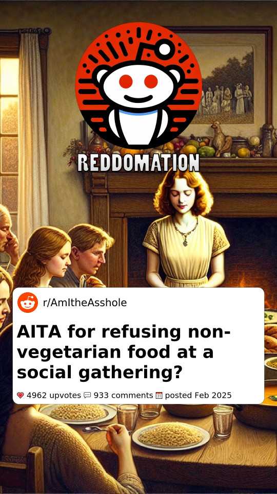 AITA for refusing non-vegetarian food at a social gathering?