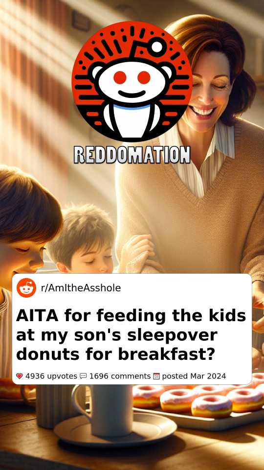 AITA for feeding the kids at my son's sleepover donuts for breakfast?