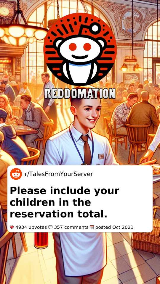 Please include your children in the reservation total.