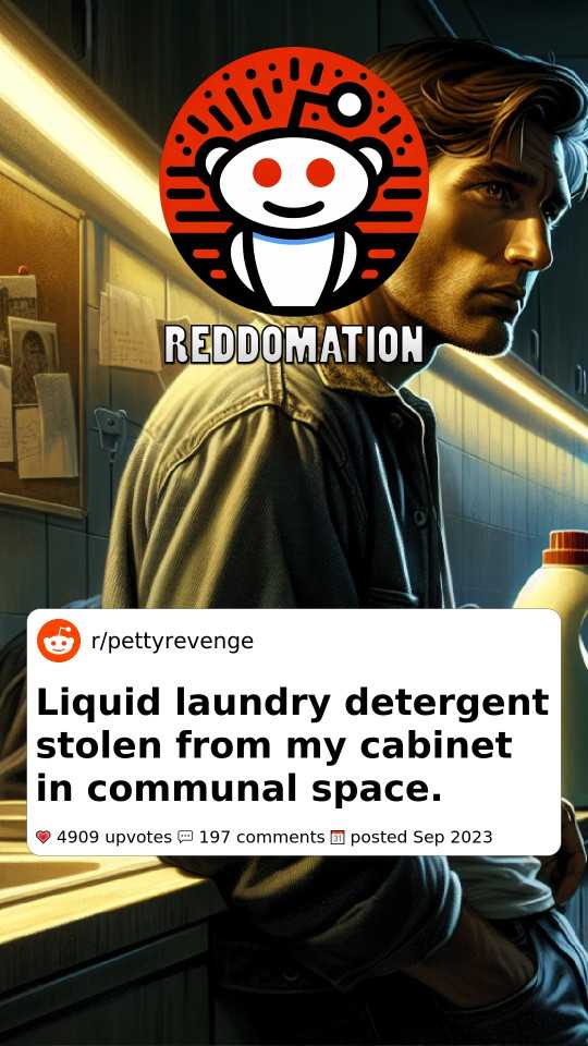 Liquid laundry detergent stolen from my cabinet in communal space.