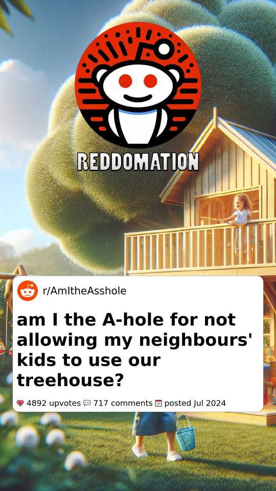 AITA for not allowing my neighbours' kids to use our treehouse?