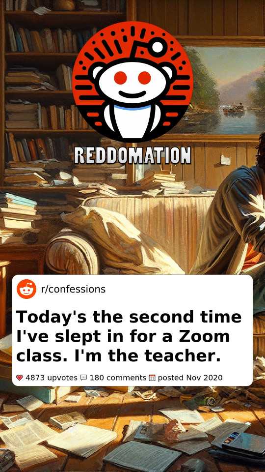 Today's the second time I've slept in for a Zoom class. I'm the teacher.