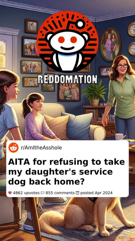 AITA for refusing to take my daughter's service dog back home?