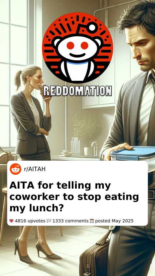 Am I the A-hole for telling my coworker to stop eating my lunch?