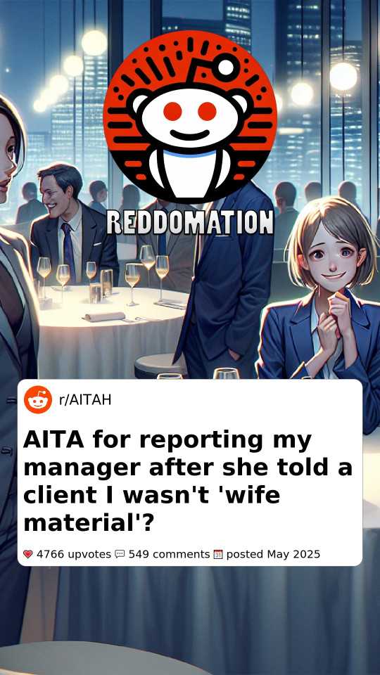 Am I the A-hole for Reporting My Manager After She Told a Client I Wasn't 'Wife Material'?