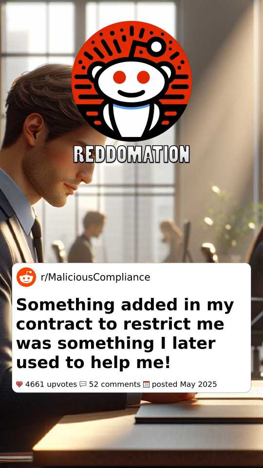 Something added in my contract to restrict me was something I later used to help me!